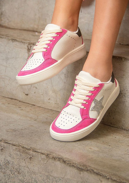 Sammi Star Sneakers- Fuchsia/Silver 10