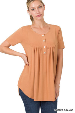 Four Button Top Light Orange