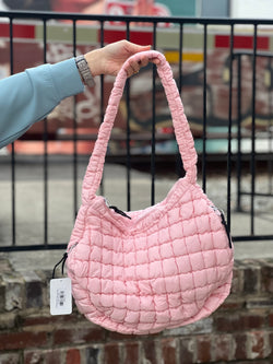 Quilted Shoulder Bag Light Pink