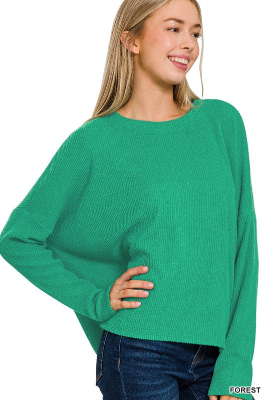 Ribben Dolman Sleeve Sweater Forest