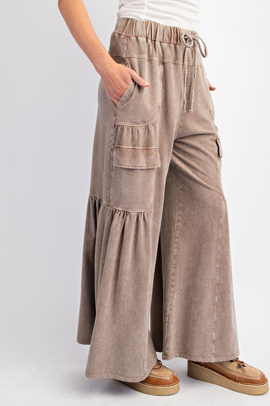 Mineral Wash Terry Knit Pants Mocha