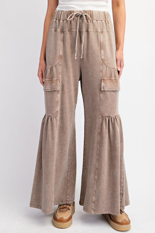 Mineral Wash Terry Knit Pants Mocha