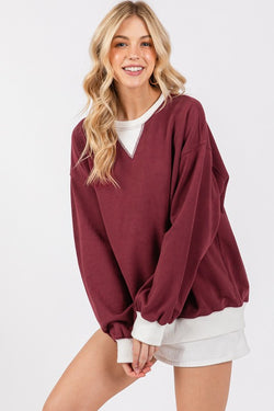 Gameday French Terry Sweatshirt Burgundy