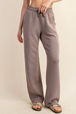 Modal Straight Pants Mocha