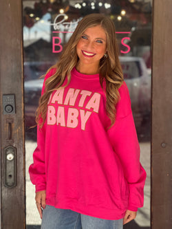 Santa Baby Sweatshirt Pink