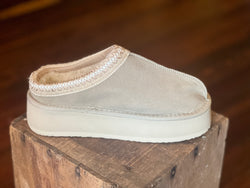 Casual Platform Mule Sand