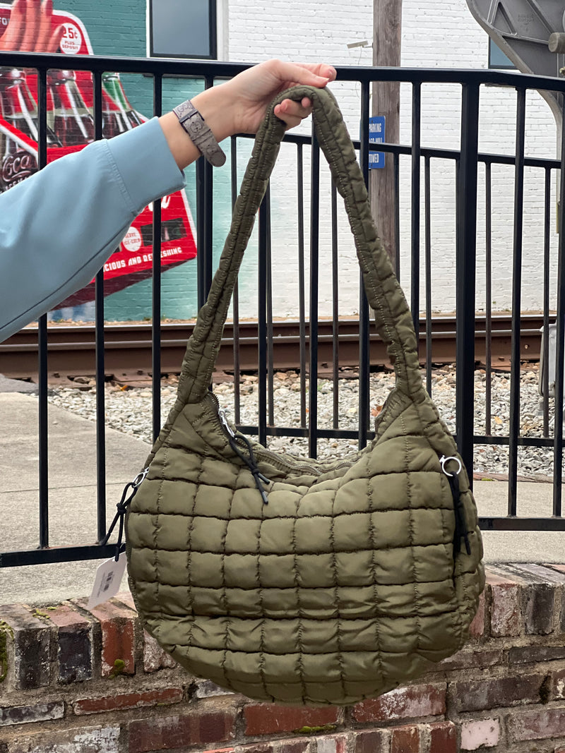 Quilted Shoulder Bag Olive