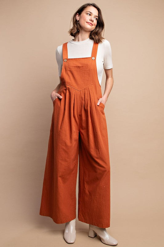 Pintuck Detail Pocket Overall Rust