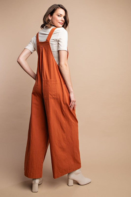 Pintuck Detail Pocket Overall Rust