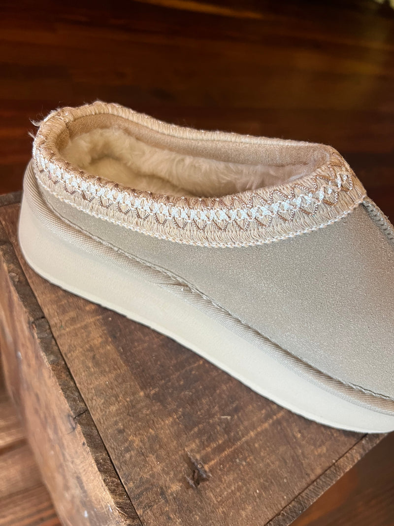 Casual Platform Mule Sand