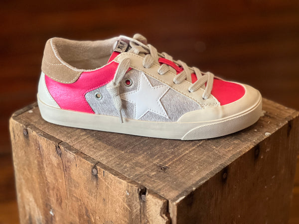 Star Sneakers Silver Pink