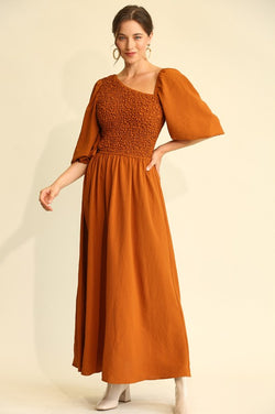 Cutout Detail Maxi Dress Ochre