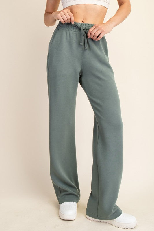 Modal Straight Pants Sage