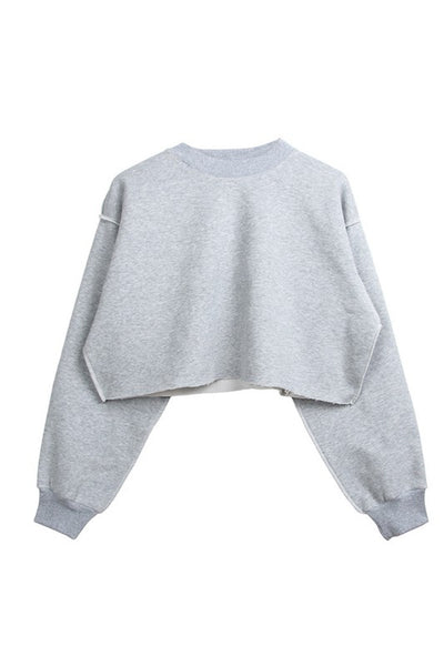 Cropped Sweat Pullover/ライトグレー トゥデイフル 50%OFF