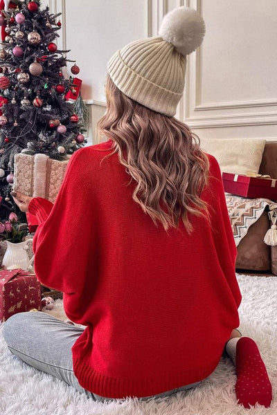 Christmas poncho sweater deals