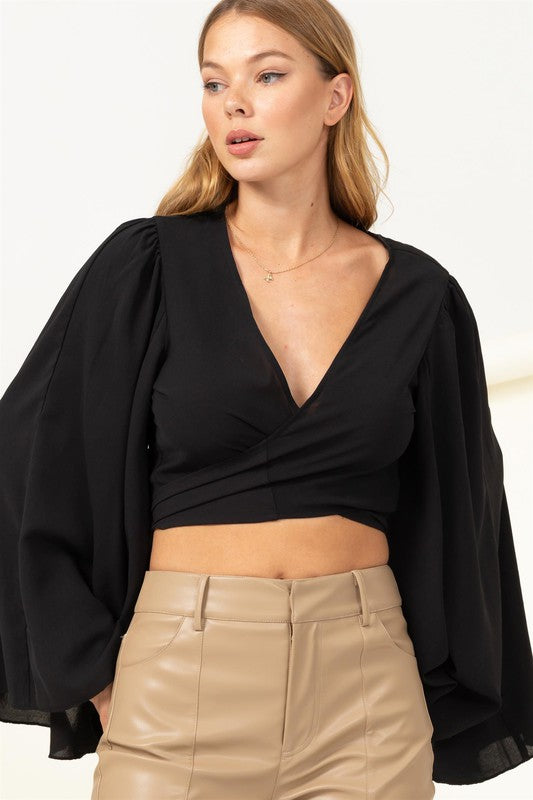 Bell Sleeve Crop Top – Southern Sassy Boutique