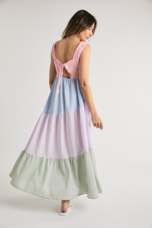 Fashion Diary Color Block Maxi Dress • Impressions Online Boutique