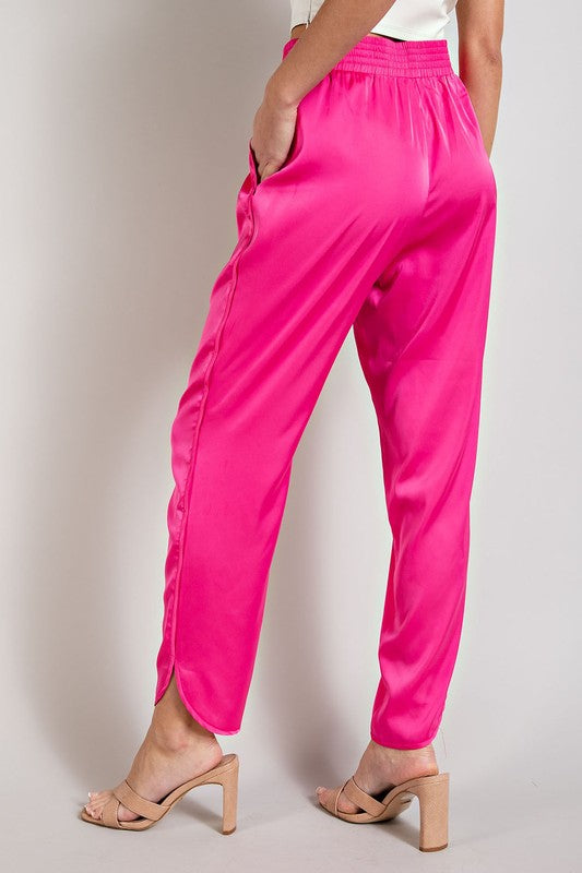  Pink Silk Pants