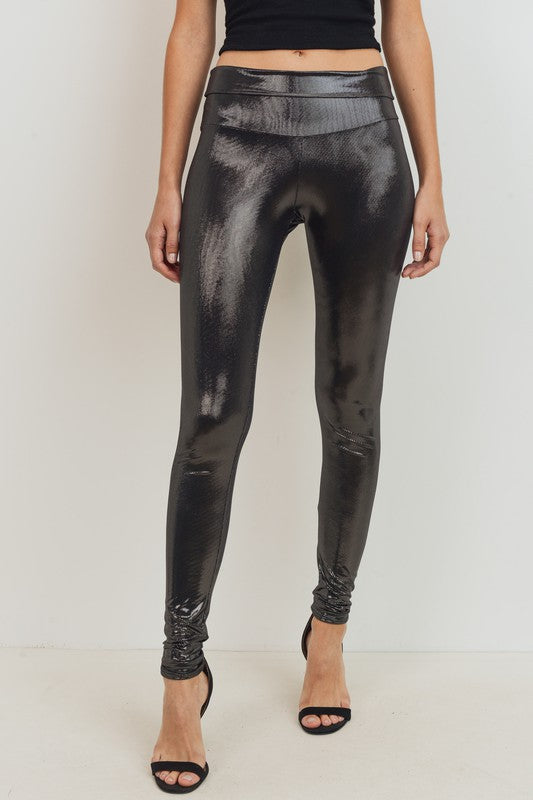 Wine And Weights High Waist Metallic Legging In Black • Impressions Online  Boutique